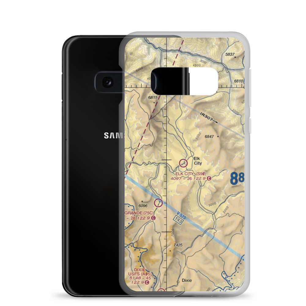 Elk City Airport (S90) VFR Sectional Samsung Case Samsung Galaxy S10e model shown