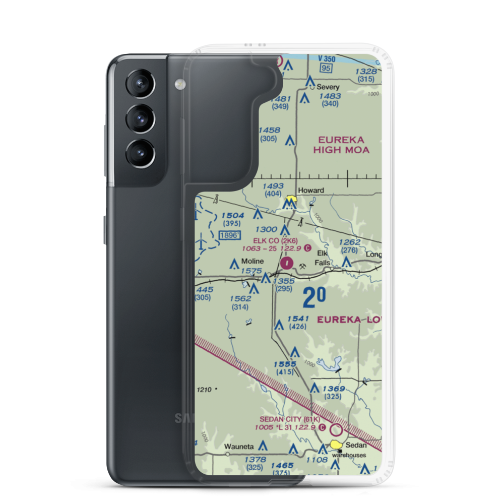 Elk County Airport (2K6) VFR Sectional Samsung Case Samsung Galaxy S21 model shown