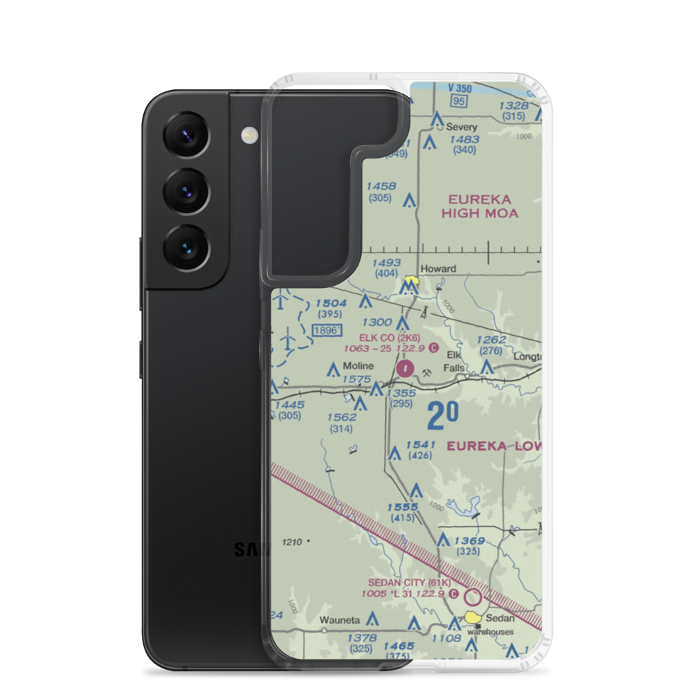 Elk County Airport (2K6) VFR Sectional Samsung Case Samsung Galaxy S22 model shown