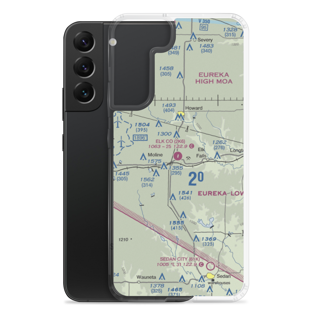 Elk County Airport (2K6) VFR Sectional Samsung Case Samsung Galaxy S22 Plus model shown