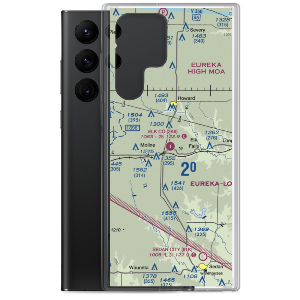 Elk County Airport (2K6) VFR Sectional Samsung Case Samsung Galaxy S22 Ultra model shown