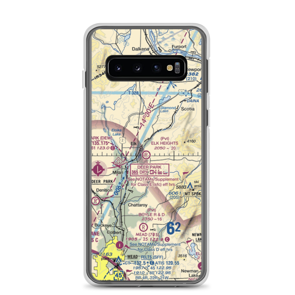 Elk Heights Airport (WN04) VFR Sectional Samsung Case Samsung Galaxy S10 model shown