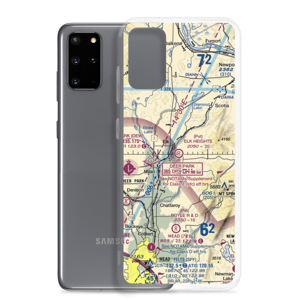 Elk Heights Airport (WN04) VFR Sectional Samsung Case Samsung Galaxy S20 Plus model shown