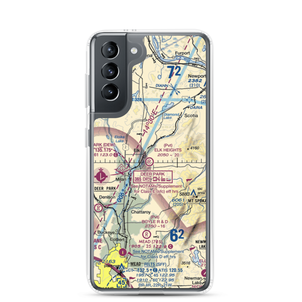 Elk Heights Airport (WN04) VFR Sectional Samsung Case Samsung Galaxy S21 model shown