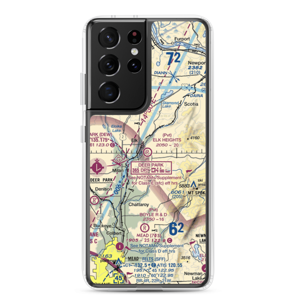 Elk Heights Airport (WN04) VFR Sectional Samsung Case Samsung Galaxy S21 Ultra model shown