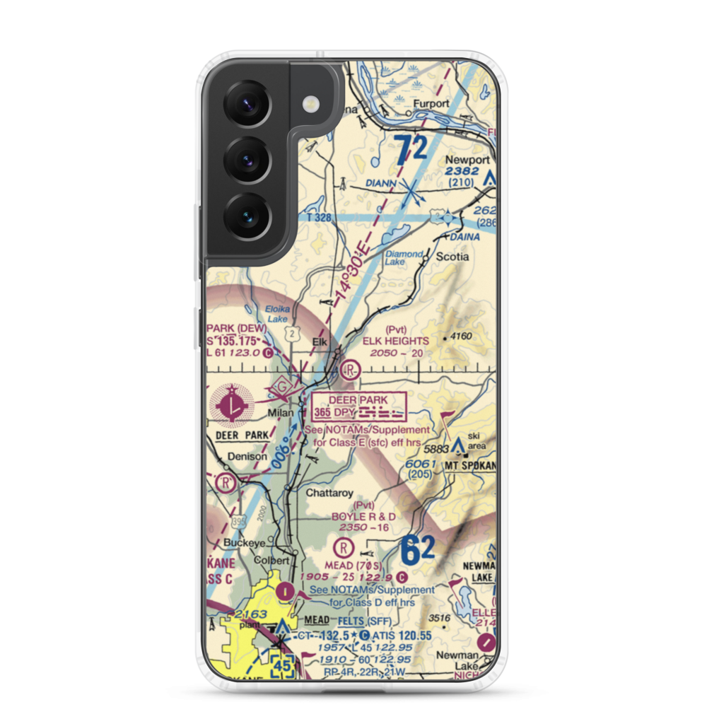Elk Heights Airport (WN04) VFR Sectional Samsung Case Samsung Galaxy S22 Plus model shown