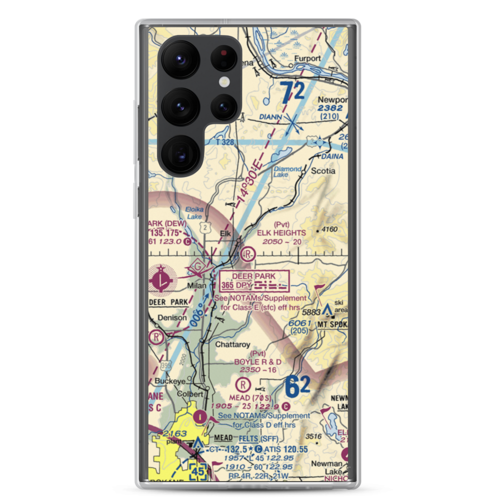 Elk Heights Airport (WN04) VFR Sectional Samsung Case Samsung Galaxy S22 Ultra model shown