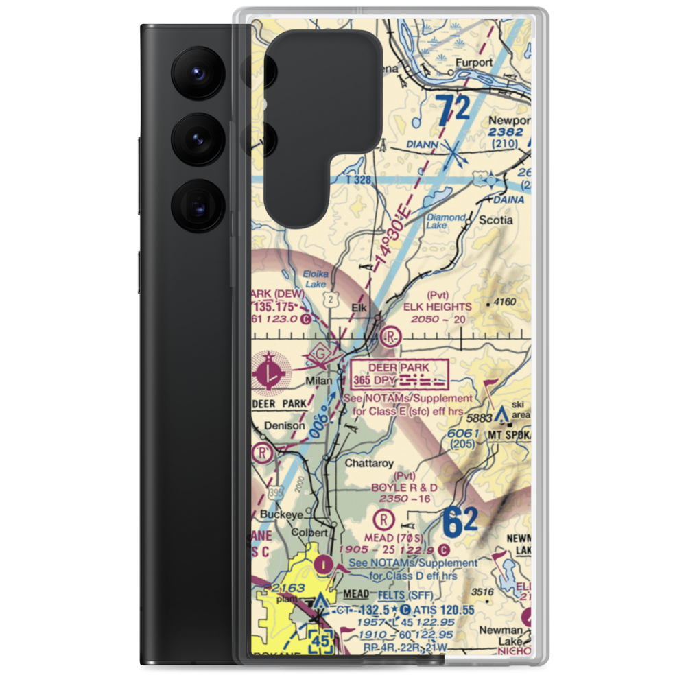 Elk Heights Airport (WN04) VFR Sectional Samsung Case Samsung Galaxy S22 Ultra model shown