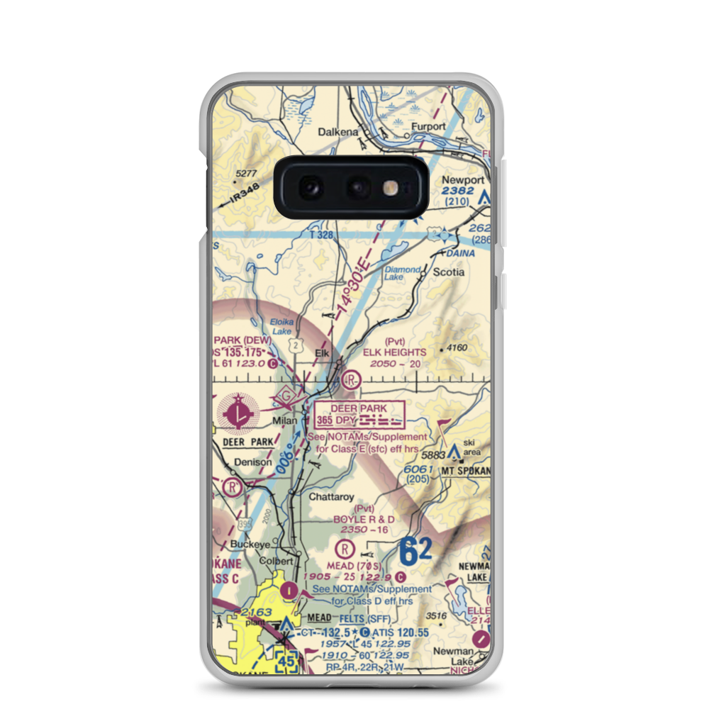 Elk Heights Airport (WN04) VFR Sectional Samsung Case Samsung Galaxy S10e model shown