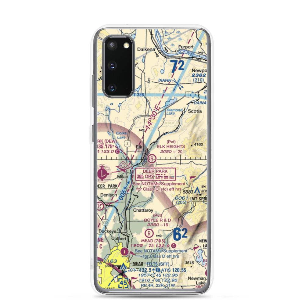 Elk Heights Airport (WN04) VFR Sectional Samsung Case Samsung Galaxy S20 model shown