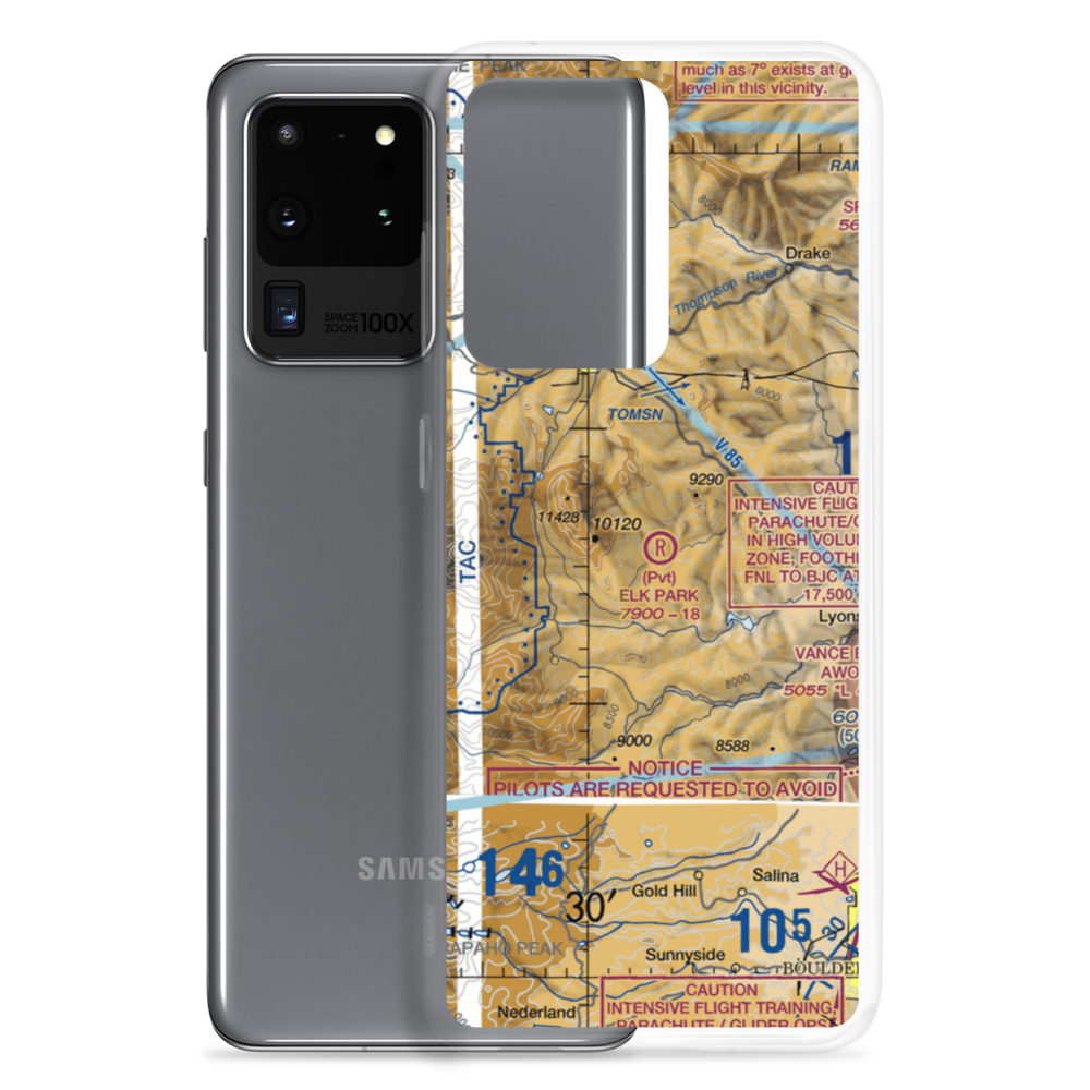 Elk Park Ranch Airport (34CD) VFR Sectional Samsung Case Samsung Galaxy S20 Ultra model shown