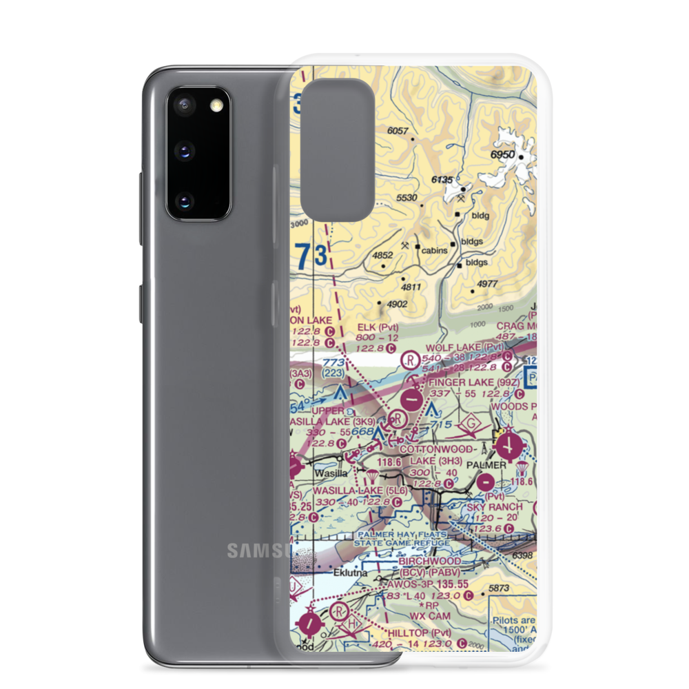 Elk Ranch Airport (9AA1) VFR Sectional Samsung Case Samsung Galaxy S20 model shown