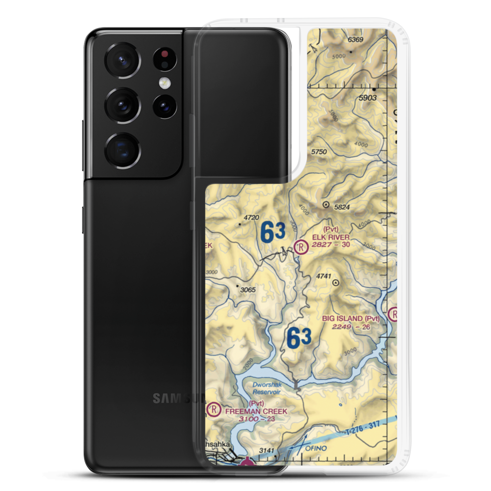 Elk River Airport (ID85) VFR Sectional Samsung Case Samsung Galaxy S21 Ultra model shown