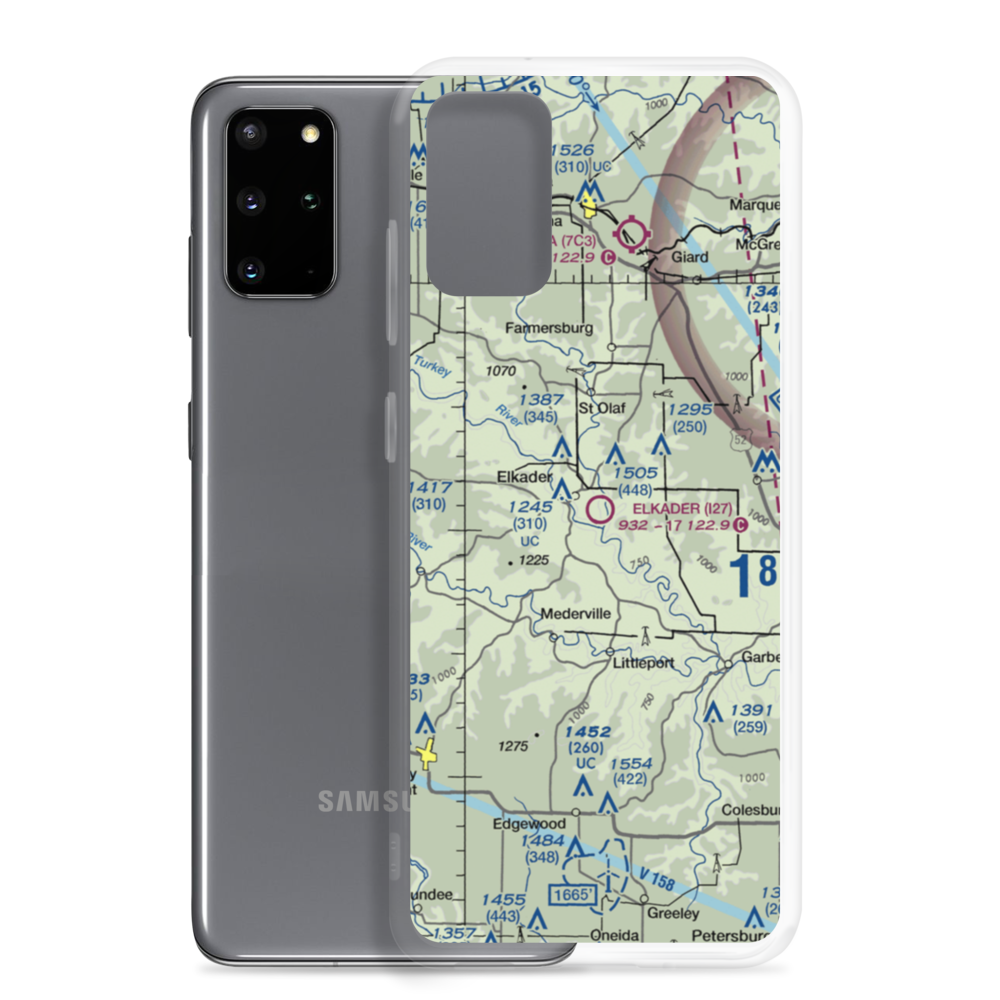 Elkader Airport (I27) VFR Sectional Samsung Case Samsung Galaxy S20 Plus model shown