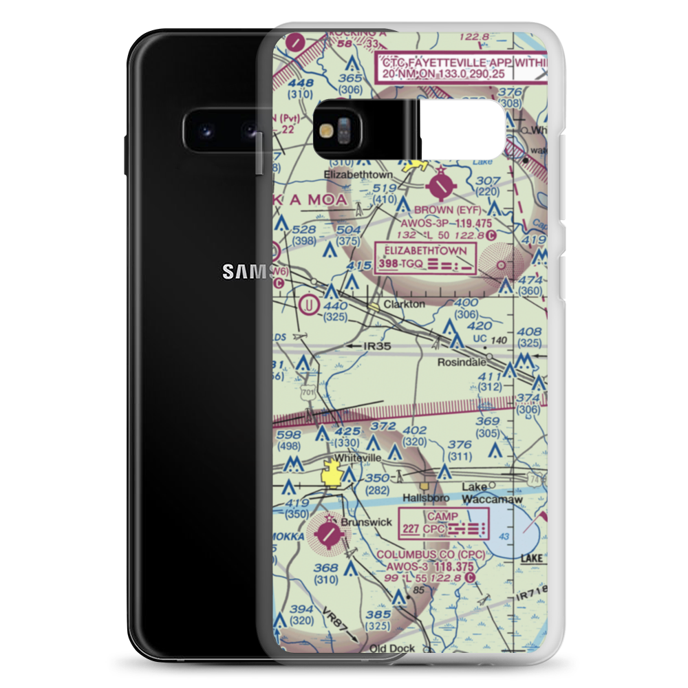 Elkins Field (1E6) VFR Sectional Samsung Case Samsung Galaxy S10+ model shown