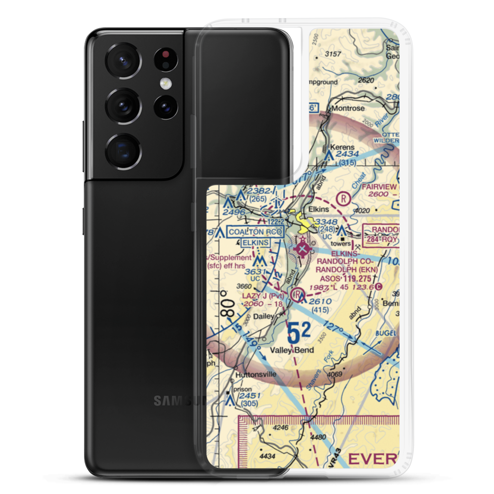 Elkins-Randolph Co-Jennings Randolph Field (EKN) VFR Sectional Samsung Case Samsung Galaxy S21 Ultra model shown