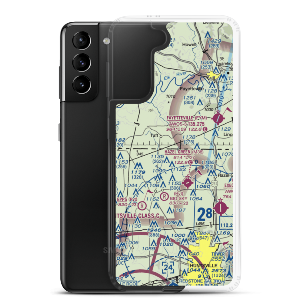 Elkwood Airpark (AL99) VFR Sectional Samsung Case Samsung Galaxy S21 Plus model shown