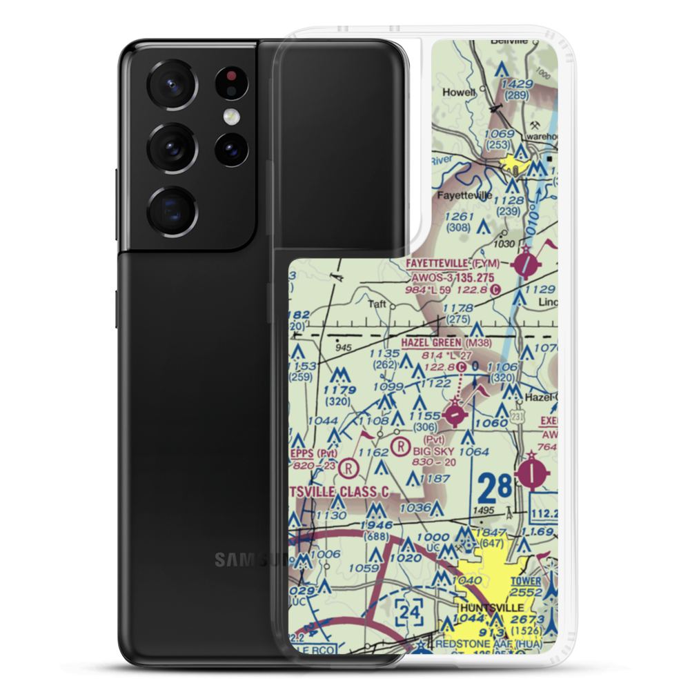 Elkwood Airpark (AL99) VFR Sectional Samsung Case Samsung Galaxy S21 Ultra model shown
