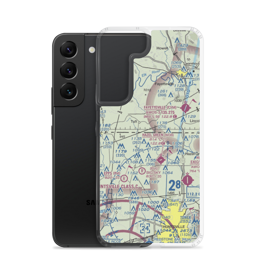Elkwood Airpark (AL99) VFR Sectional Samsung Case Samsung Galaxy S22 model shown
