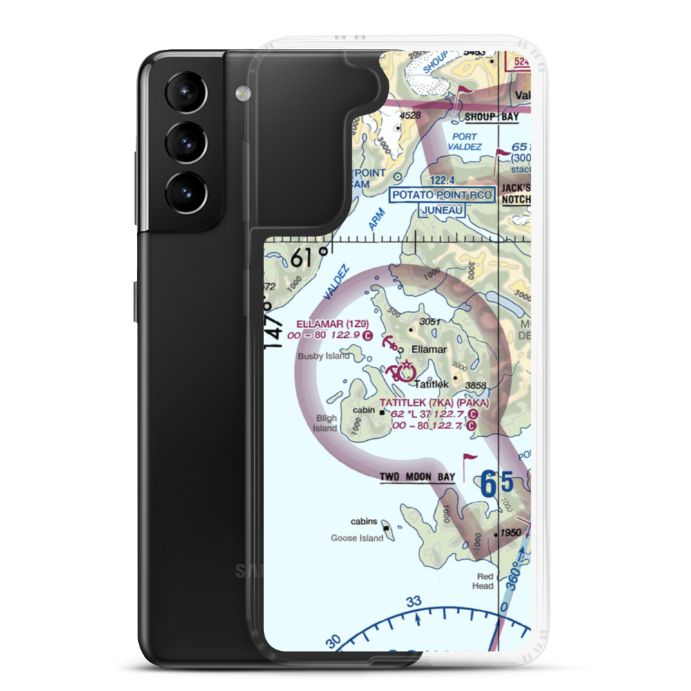Ellamar Seaplane Base (1Z9) VFR Sectional Samsung Case Samsung Galaxy S21 Plus model shown