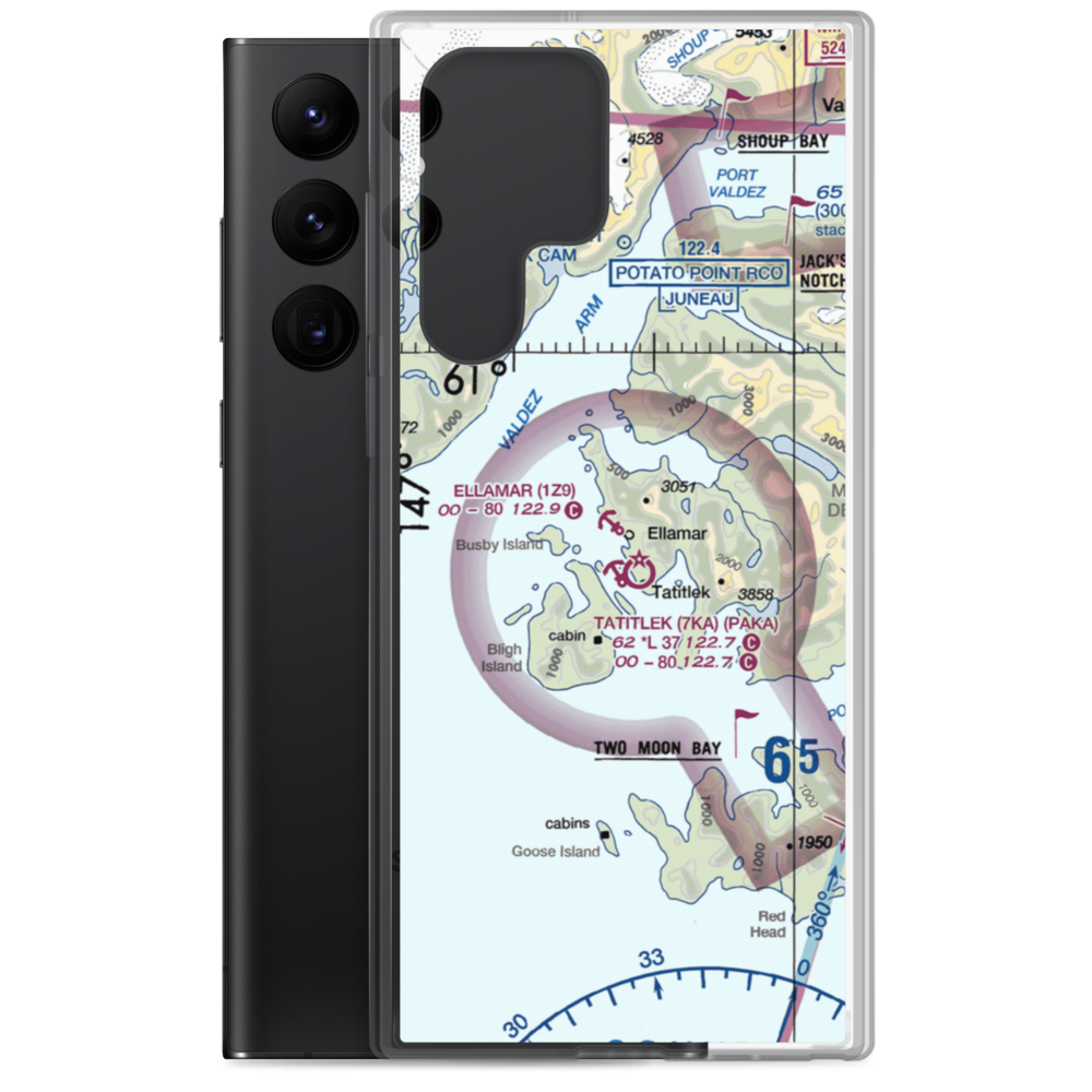 Ellamar Seaplane Base (1Z9) VFR Sectional Samsung Case Samsung Galaxy S22 Ultra model shown