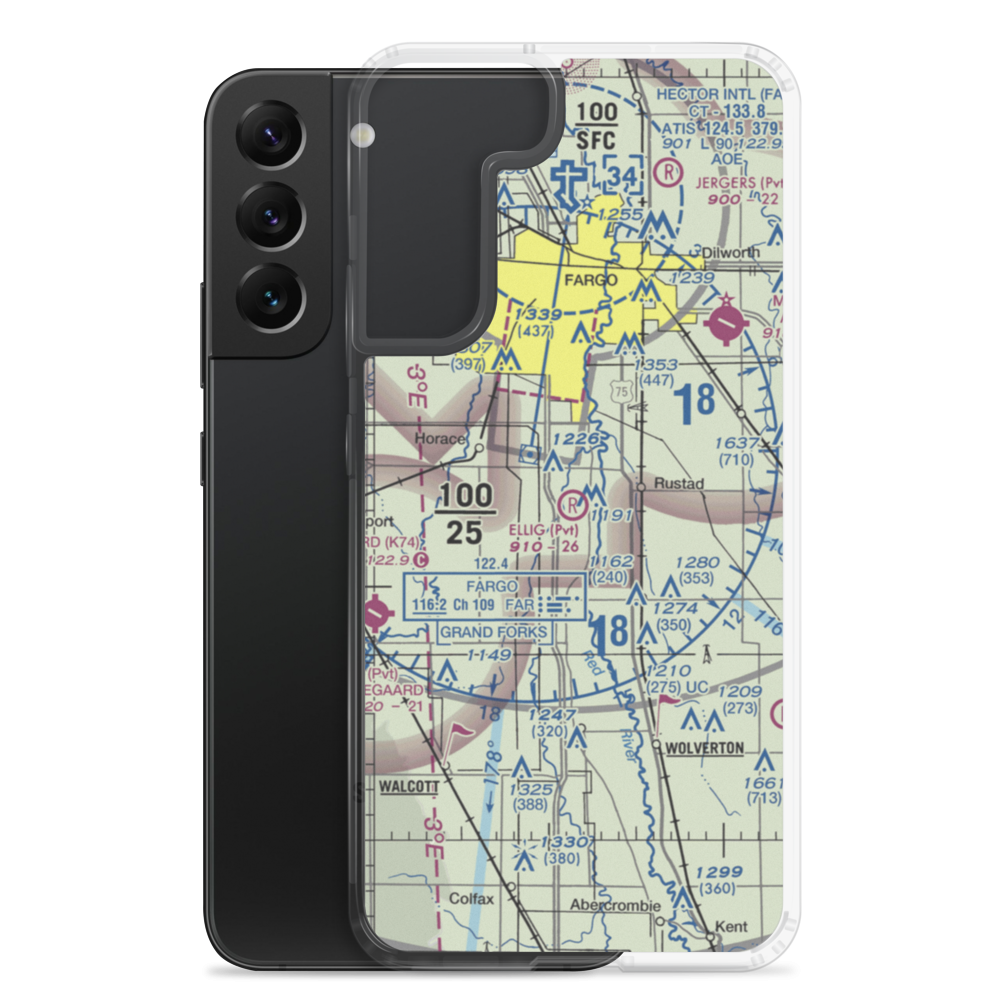 Ellig Field (ND99) VFR Sectional Samsung Case Samsung Galaxy S22 Plus model shown