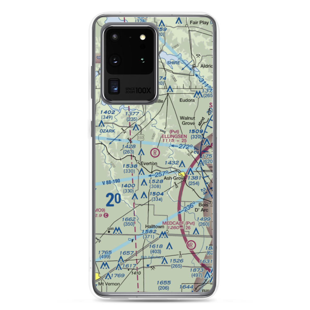 Ellingsen Field (MO34) VFR Sectional Samsung Case Samsung Galaxy S20 Ultra model shown
