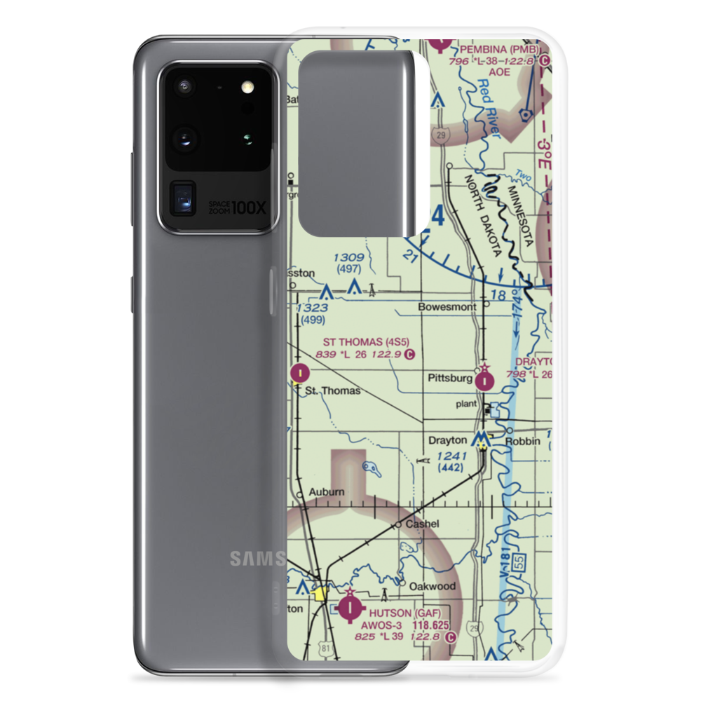 Elliott Farms Airport (9ND1) VFR Sectional Samsung Case Samsung Galaxy S20 Ultra model shown