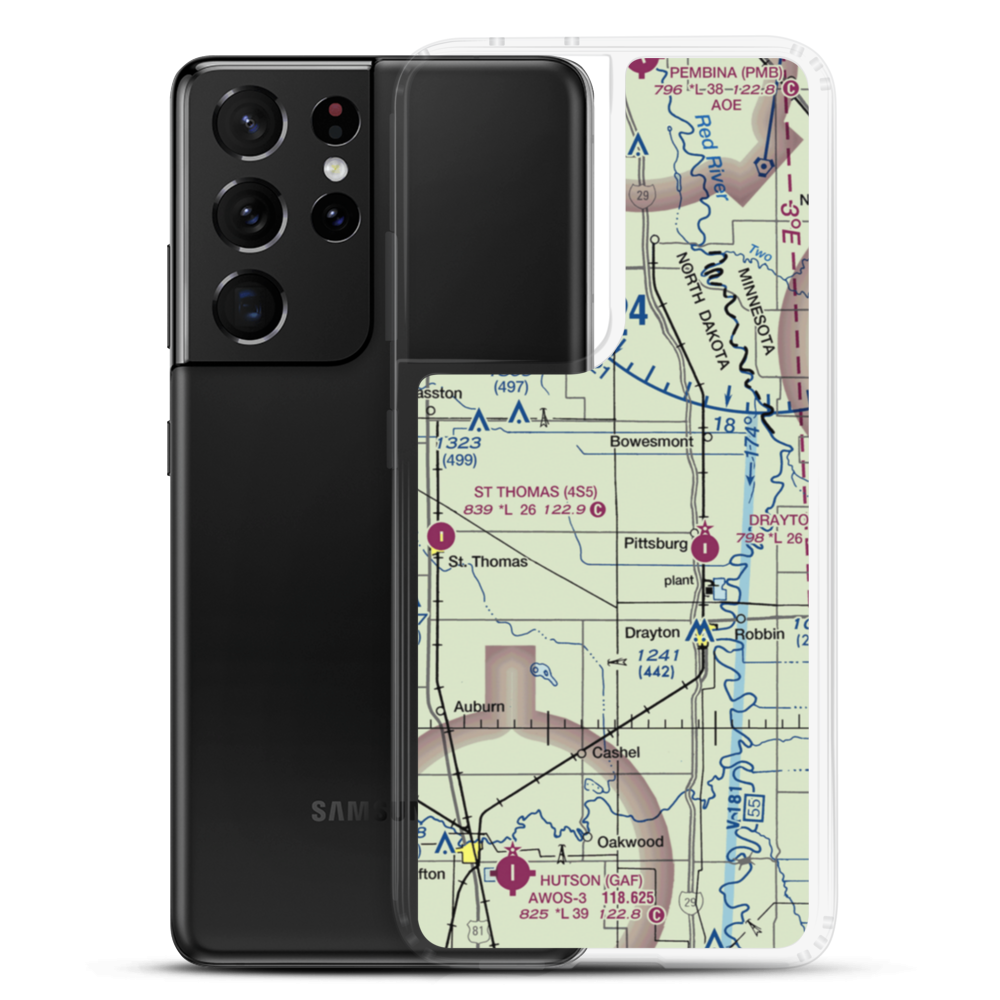 Elliott Farms Airport (9ND1) VFR Sectional Samsung Case Samsung Galaxy S21 Ultra model shown