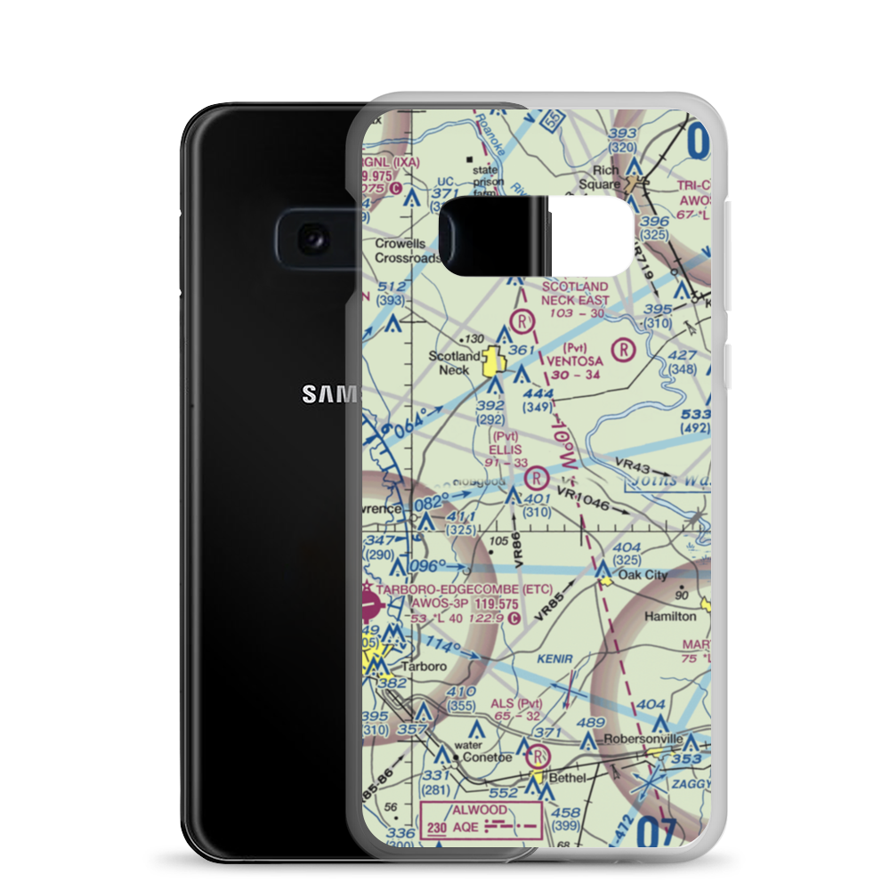 Ellis Airport (NC84) VFR Sectional Samsung Case Samsung Galaxy S10e model shown