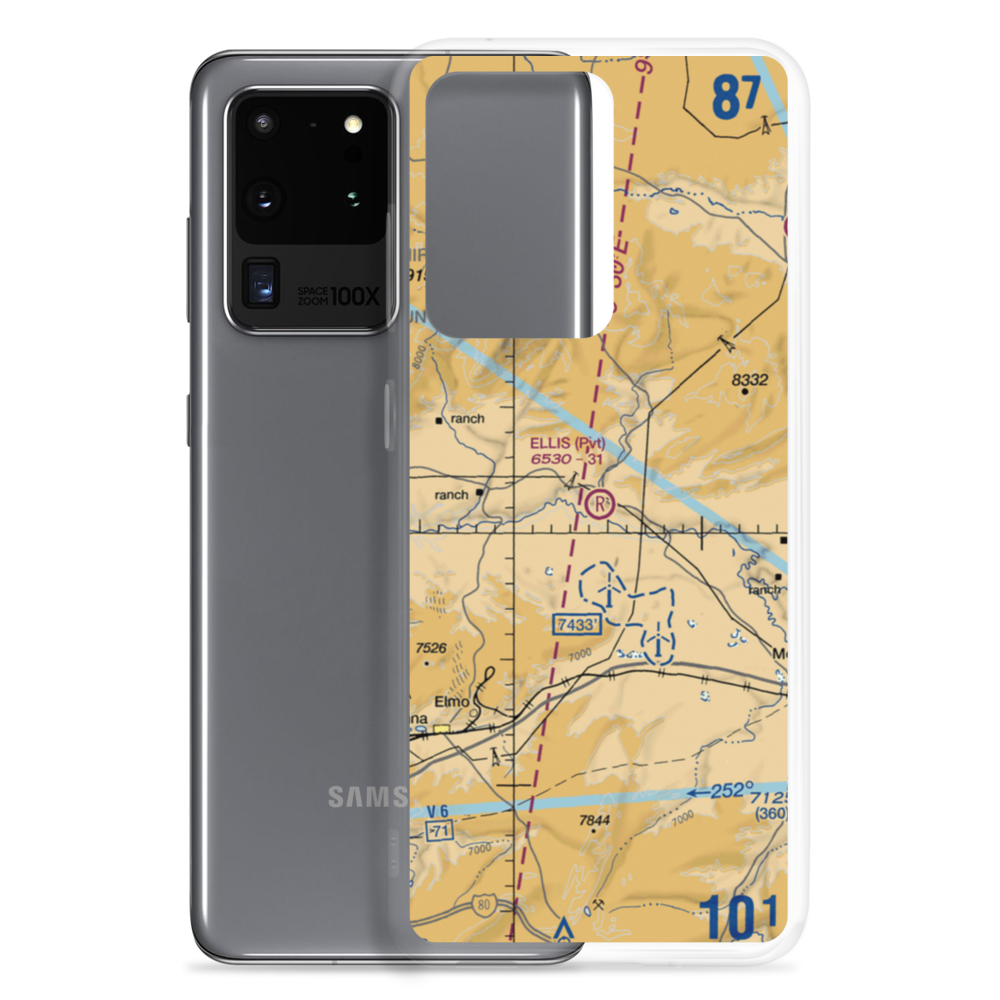 Ellis Ranch Airport (WY17) VFR Sectional Samsung Case Samsung Galaxy S20 Ultra model shown