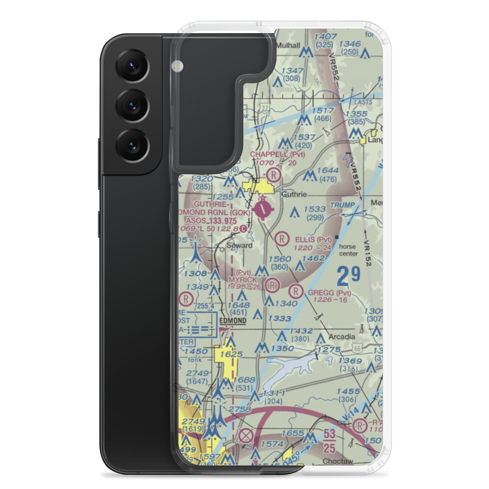 Ellis/Harvey Airport (0OK6) VFR Sectional Samsung Case Samsung Galaxy S22 Plus model shown