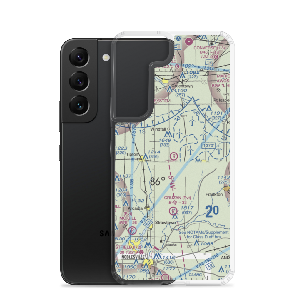 Ellison Airport (35IN) VFR Sectional Samsung Case Samsung Galaxy S22 model shown