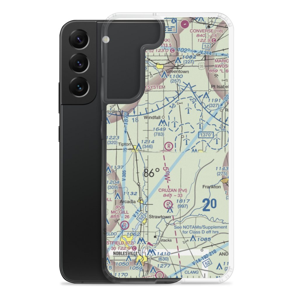 Ellison Airport (35IN) VFR Sectional Samsung Case Samsung Galaxy S22 Plus model shown