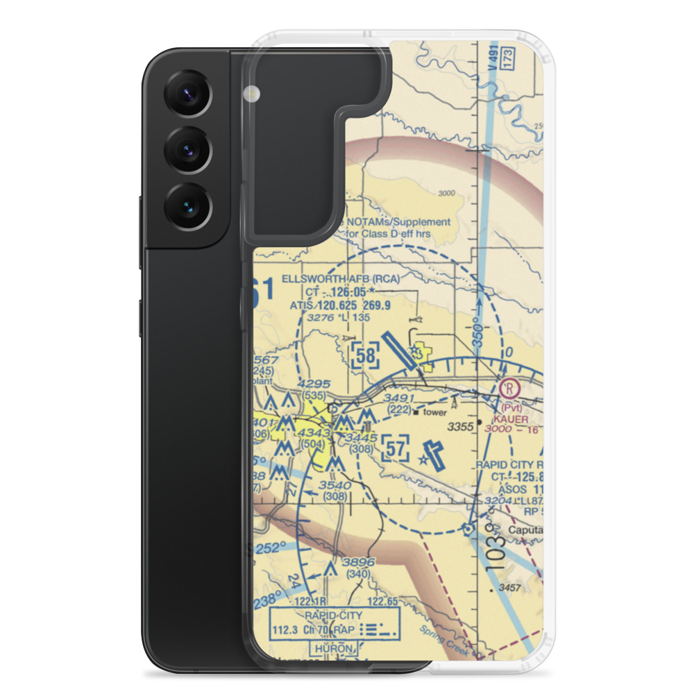 Ellsworth Air Force Base (RCA) VFR Sectional Samsung Case Samsung Galaxy S22 Plus model shown