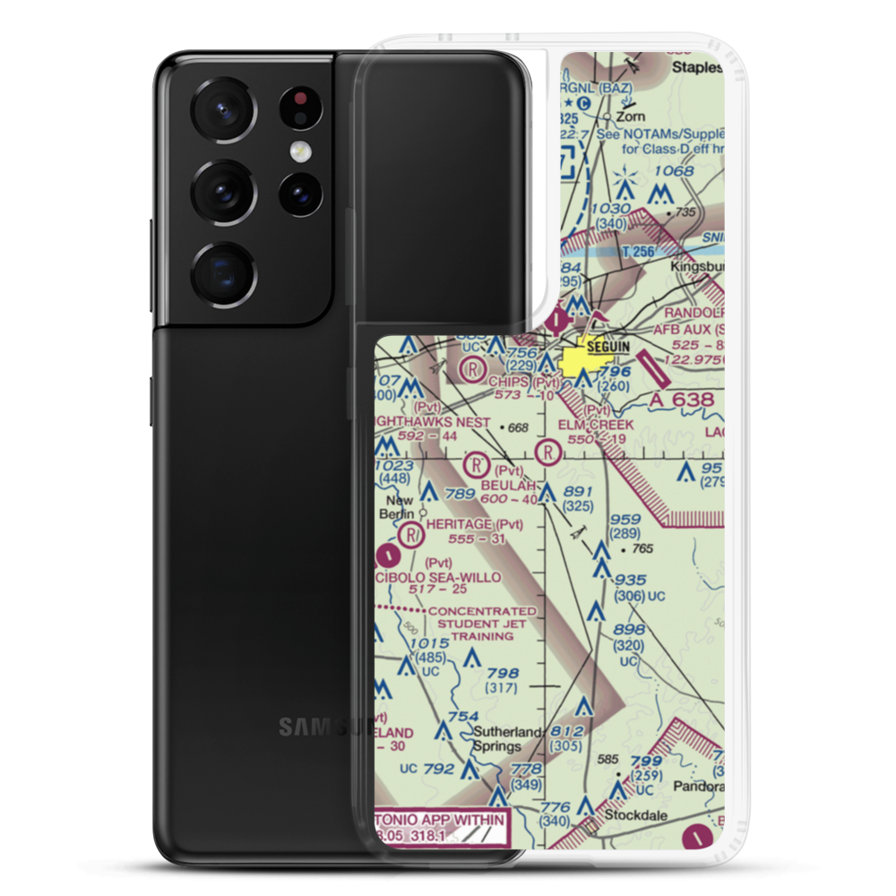 Elm Creek Airpark (0TX6) VFR Sectional Samsung Case Samsung Galaxy S21 Ultra model shown