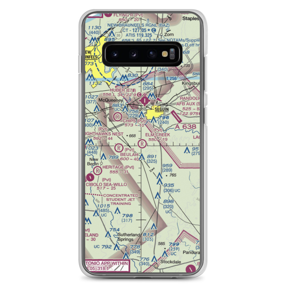 Elm Creek Airpark (0TX6) VFR Sectional Samsung Case Samsung Galaxy S10+ model shown