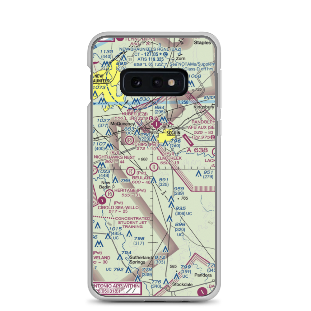 Elm Creek Airpark (0TX6) VFR Sectional Samsung Case Samsung Galaxy S10e model shown