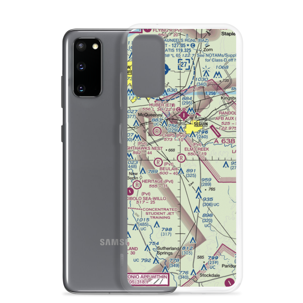 Elm Creek Airpark (0TX6) VFR Sectional Samsung Case Samsung Galaxy S20 model shown