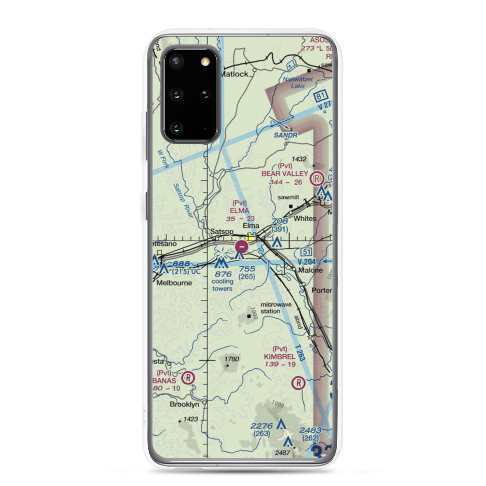 Elma Municipal Airport (4W8) VFR Sectional Samsung Case Samsung Galaxy S20 Plus model shown