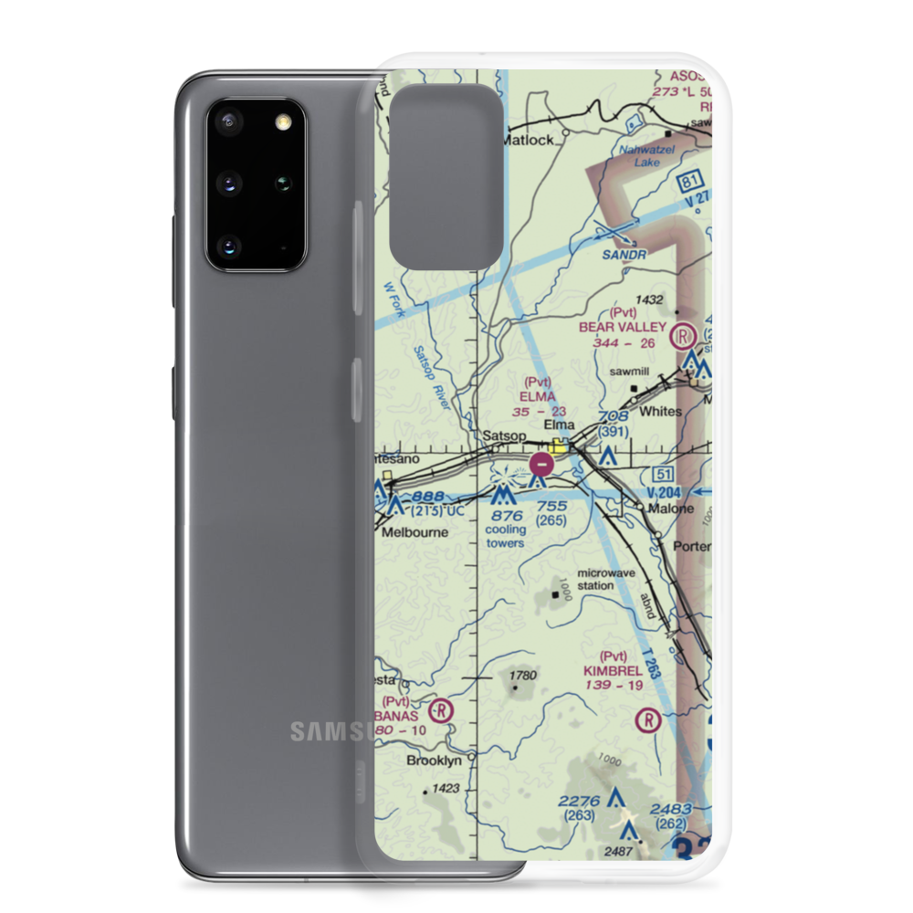 Elma Municipal Airport (4W8) VFR Sectional Samsung Case Samsung Galaxy S20 Plus model shown