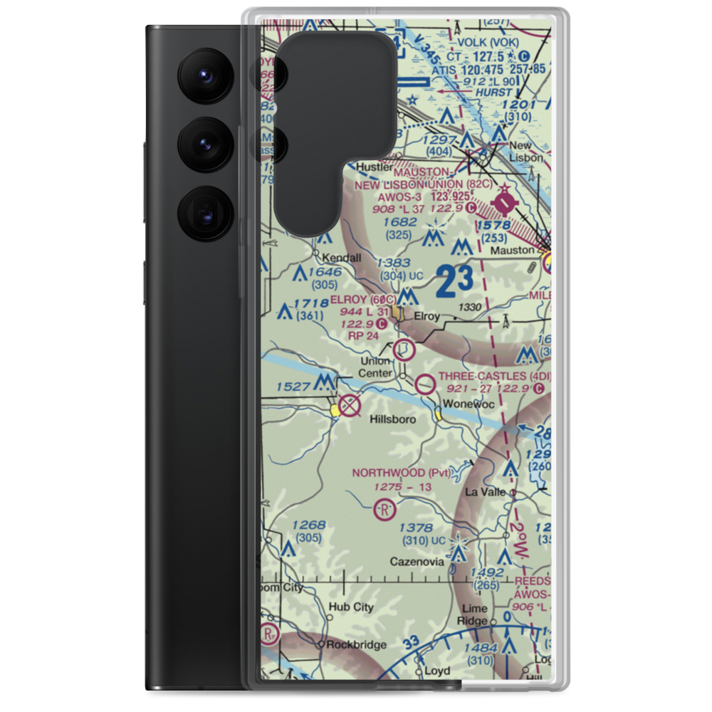 Elroy Municipal Airport (60C) VFR Sectional Samsung Case Samsung Galaxy S22 Ultra model shown