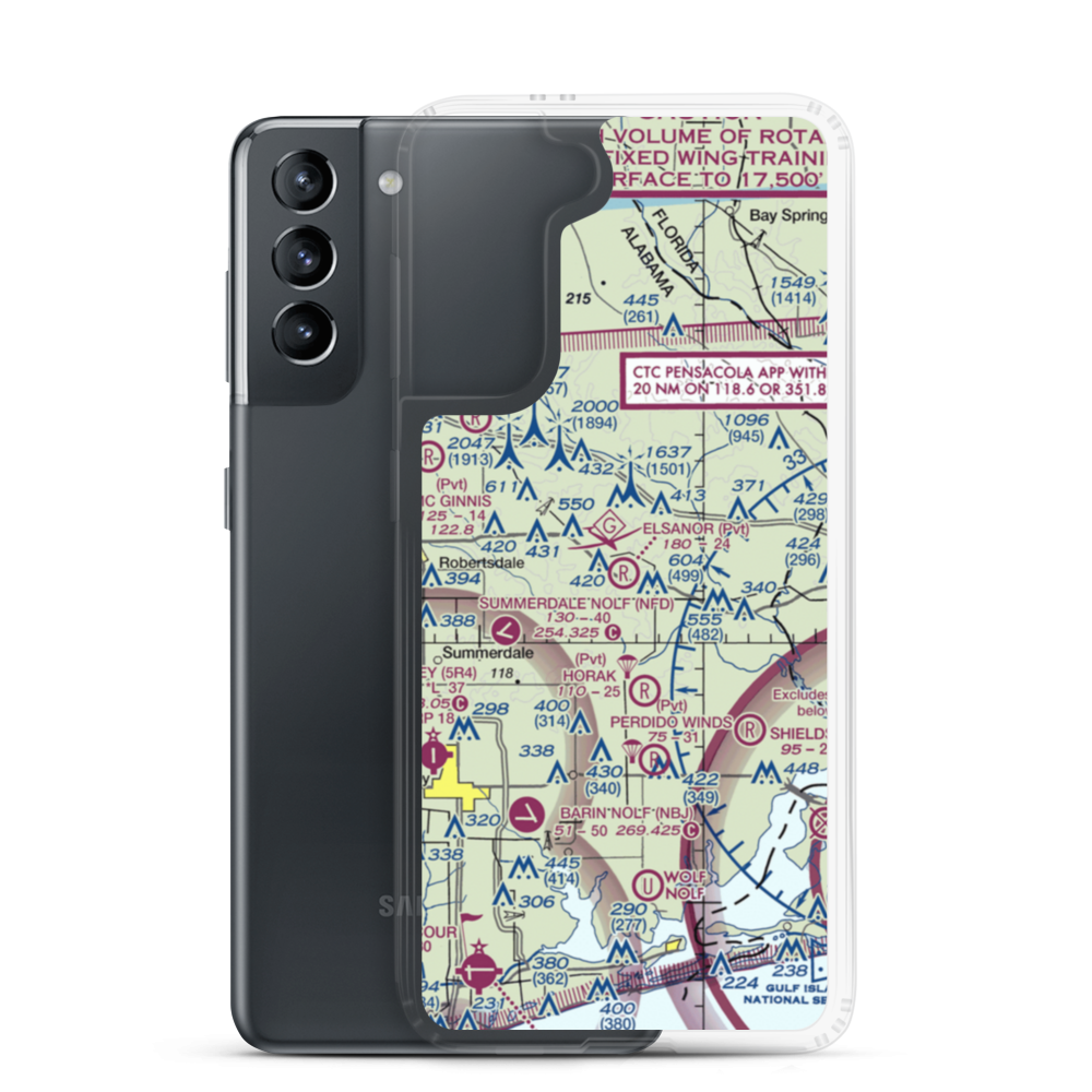 Elsanor Airport (1AL4) VFR Sectional Samsung Case Samsung Galaxy S21 model shown