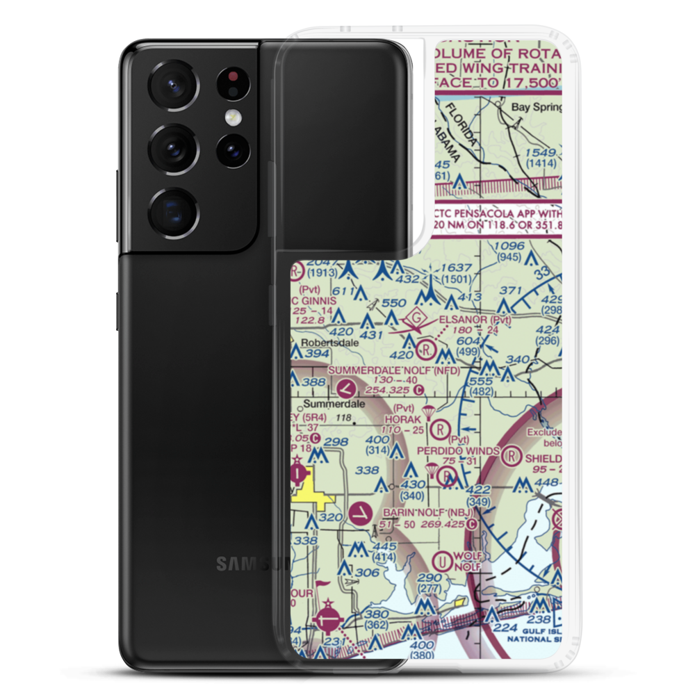 Elsanor Airport (1AL4) VFR Sectional Samsung Case Samsung Galaxy S21 Ultra model shown