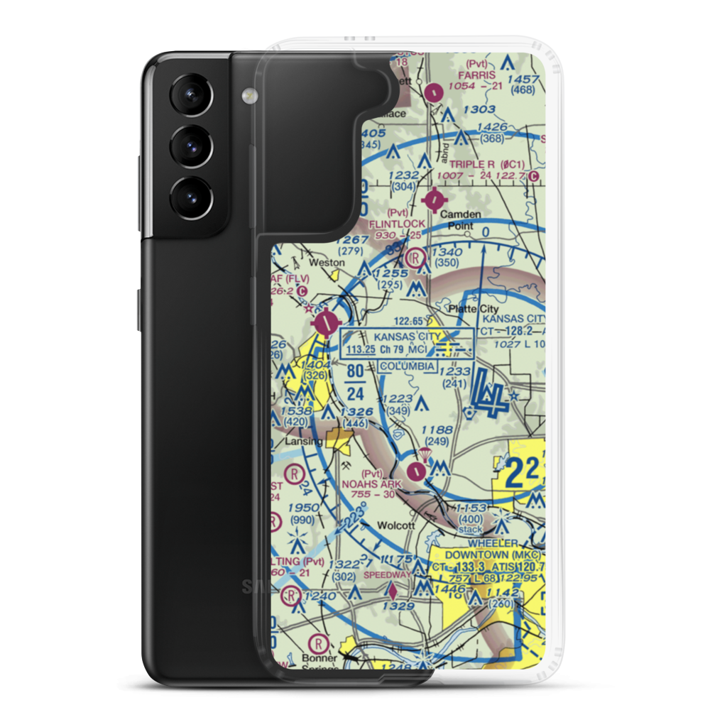 Elton Field (7MO5) VFR Sectional Samsung Case Samsung Galaxy S21 Plus model shown