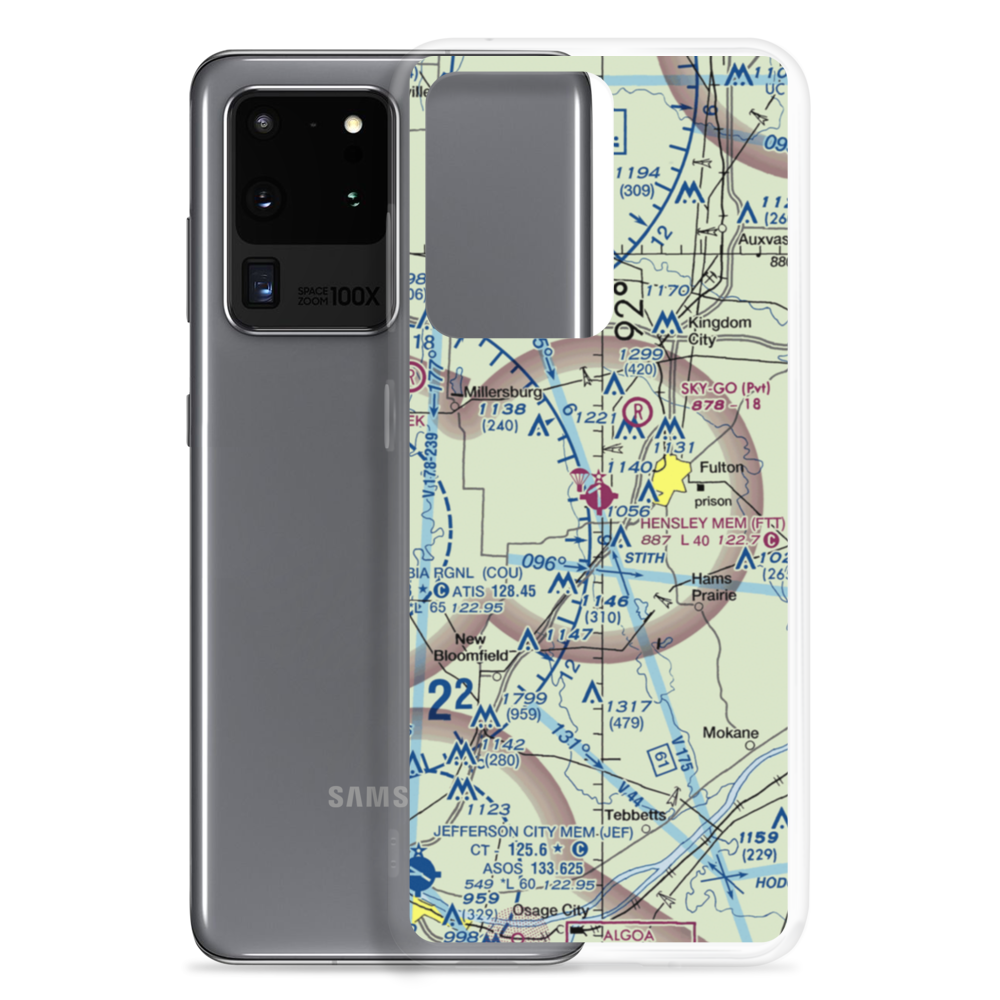 Elton Hensley Memorial Airport (FTT) VFR Sectional Samsung Case Samsung Galaxy S20 Ultra model shown
