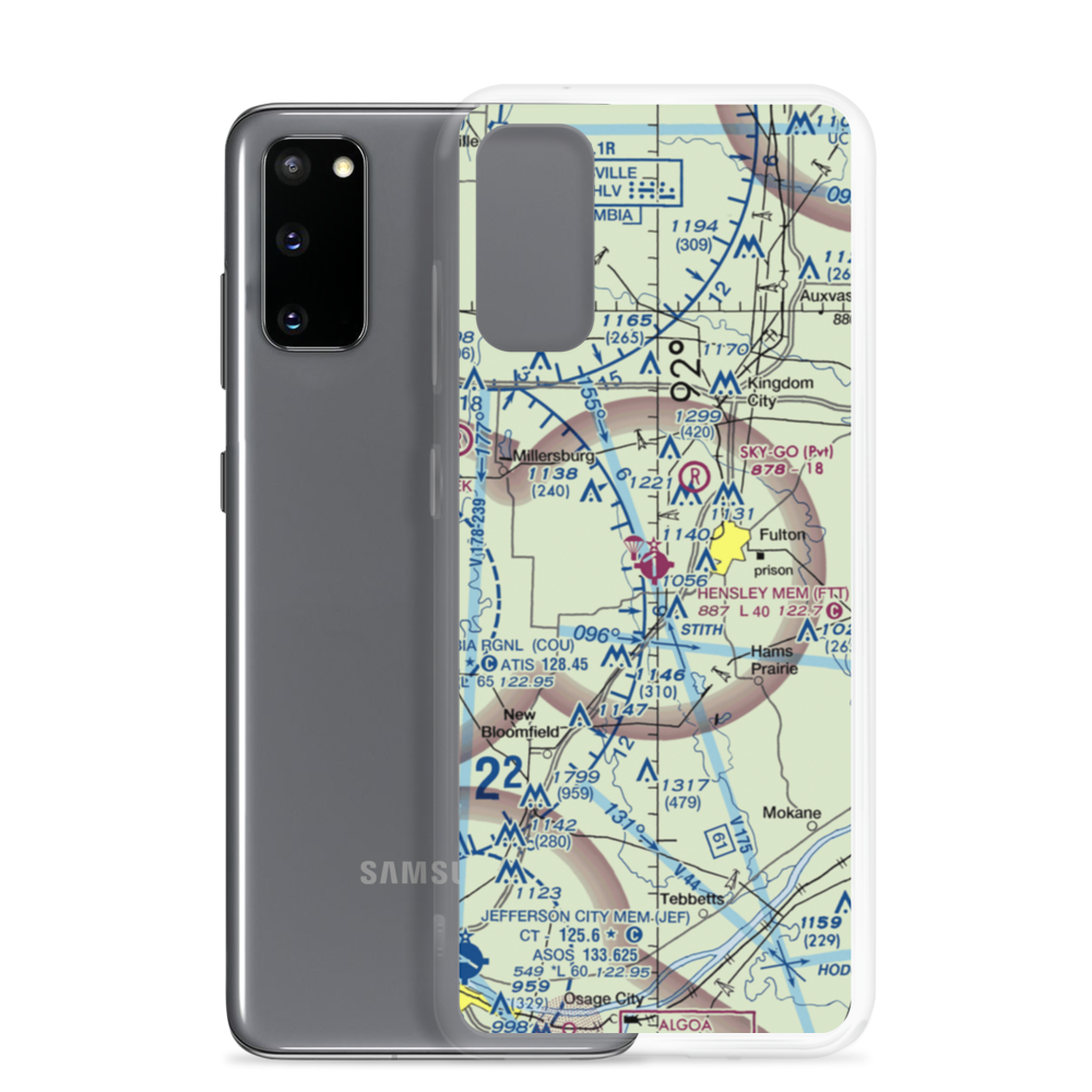 Elton Hensley Memorial Airport (FTT) VFR Sectional Samsung Case Samsung Galaxy S20 model shown