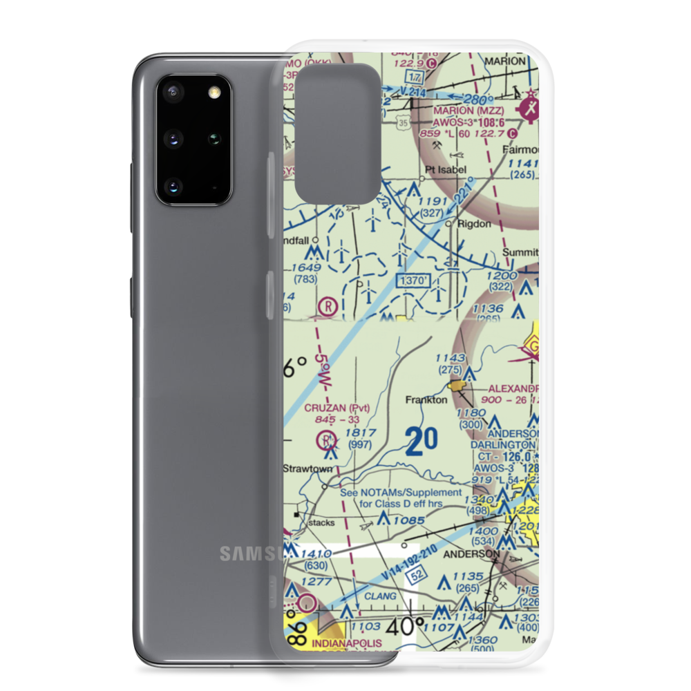 Elwood Airport (3I1) VFR Sectional Samsung Case Samsung Galaxy S20 Plus model shown