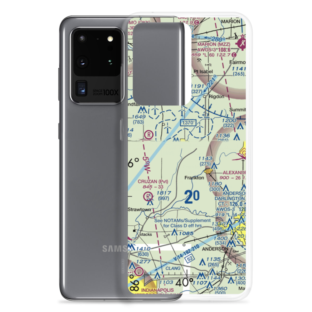 Elwood Airport (3I1) VFR Sectional Samsung Case Samsung Galaxy S20 Ultra model shown