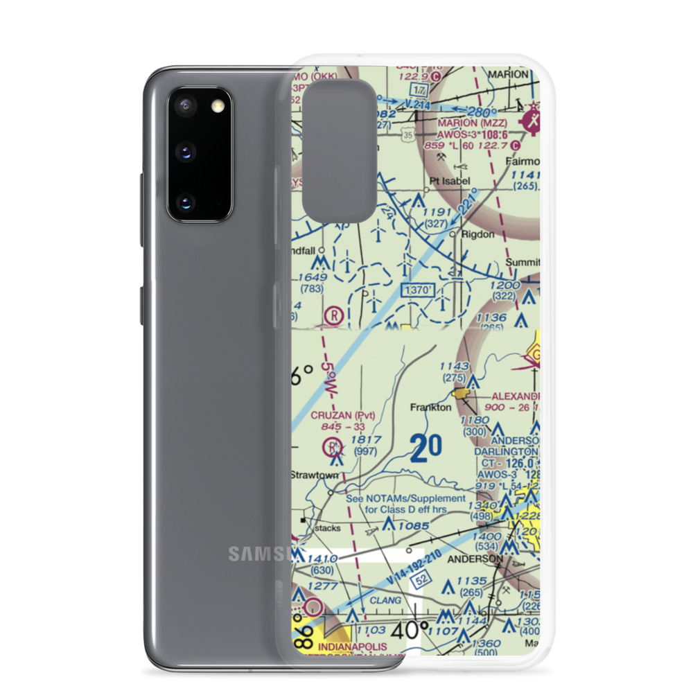 Elwood Airport (3I1) VFR Sectional Samsung Case Samsung Galaxy S20 model shown